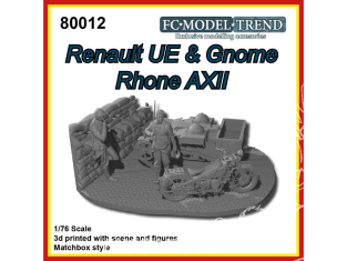 FC MODEL TREND maquette résine 80012 Diorama Renault UE & Gnome Rhone AXII 1/76