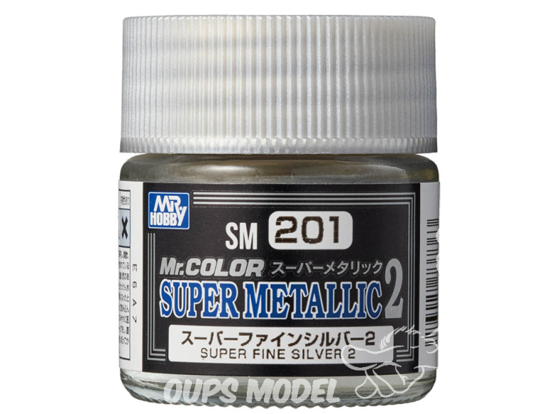 peinture maquette Mr Color Super Metallic SM201 Argent fin 2 10ml