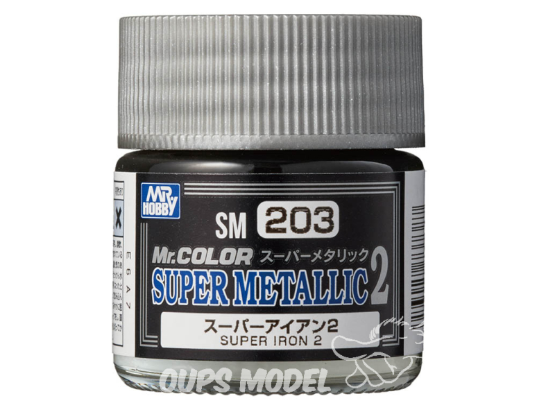 peinture maquette Mr Color Super Metallic SM203 Super Fer 2 10ml