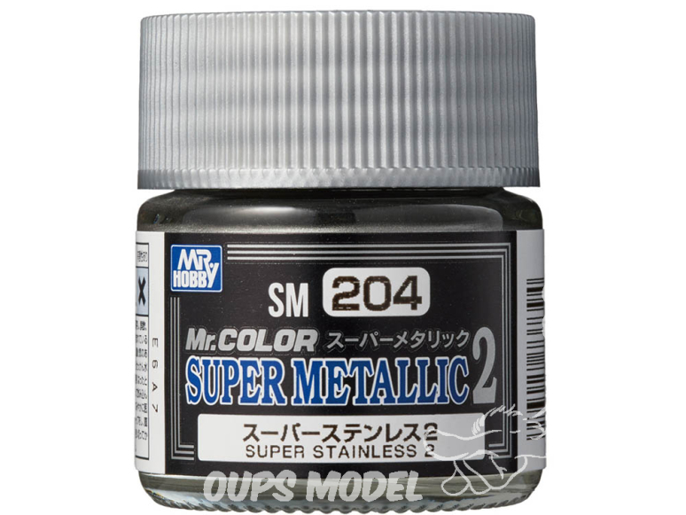 peinture maquette Mr Color Super Metallic SM204 Super Inox 2 10ml