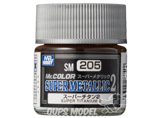 peinture maquette Mr Color Super Metallic SM205 Super Titane 2 10ml