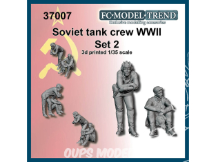 FC MODEL TREND figurine résine 37007 Equipage de char Soviétique WWII Set 2 1/35