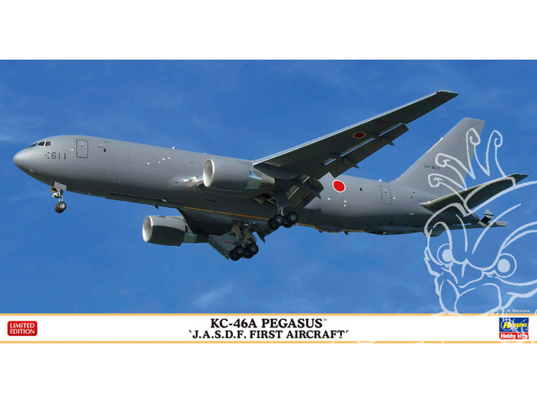 Hasegawa maquette avion 10847 KC-46A Pegasus "Première force d'autodéfense aérienne" 1/200