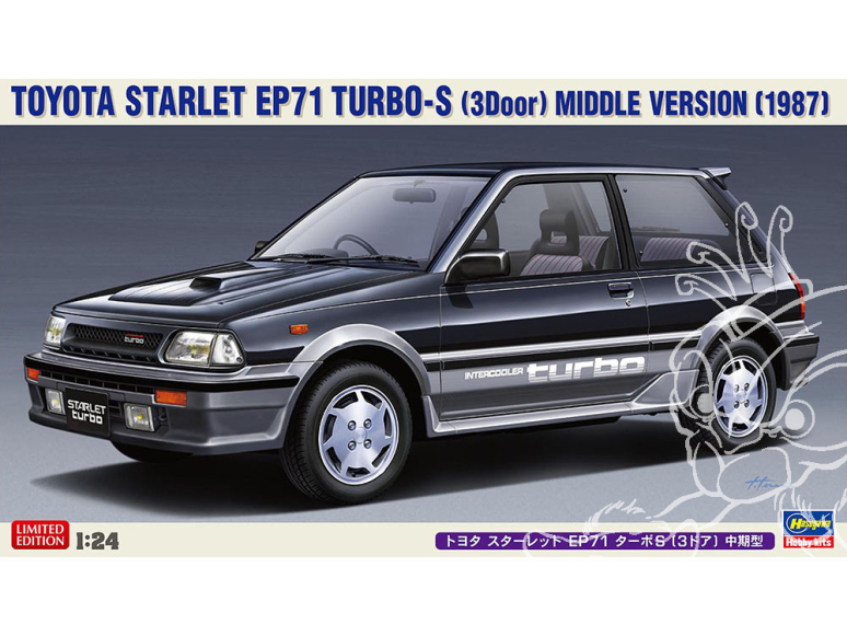 Hasegawa maquette voiture 20559 Toyota Starlet EP71 Turbo S (3 portes) Modèle milieu de production 1/24