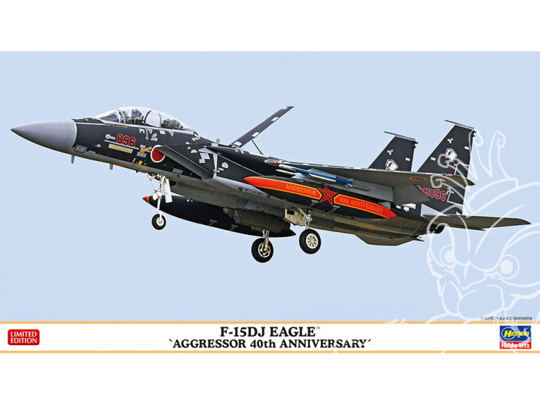 Hasegawa maquette avion 02399 F-15DJ Eagle « Aggressor 40e anniversaire » 1/72