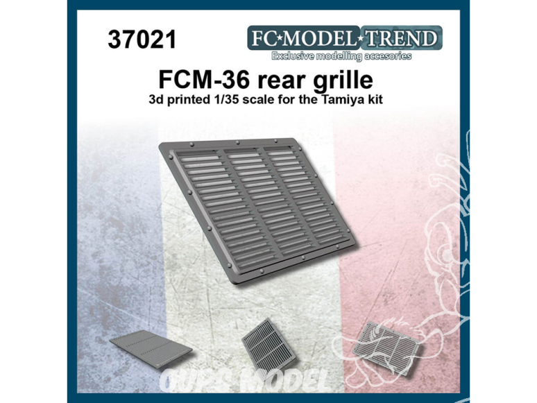 FC MODEL TREND accessoire résine 37021 Grille arrière FCM-36 1/35
