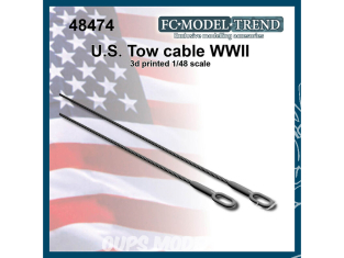 FC MODEL TREND accessoire résine 48474 Cable de remorquage U.S. WWII 1/48