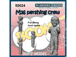 FC MODEL TREND figurine résine 80024 Equipage M26 Pershing Toon Meng