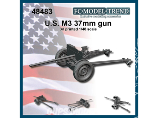 FC MODEL TREND maquette résine 48483 Canon U.S. M3 37mm 1/48