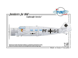 Planet Model PLT155 Junkers Ju-160 "Service de la Luftwaffe" full resine kit 1/72