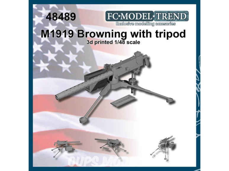 FC MODEL TREND accessoire résine 48489 M1919 Browning avec trépied 1/48