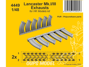 CMK kit resine 4449 Echappements Lancaster Mk.I/III pour kit HK Models 1/48