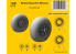 Cmk kit resine 7494 Roues de train de roulement Mosquito B Mk.XVI pour kits Airfix 1/72