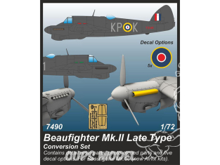 Cmk kit resine 7490 Ensemble de conversion de type tardif Beaufighter Mk.II pour New kits Airfix 1/72