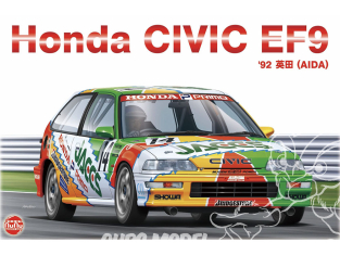 NuNu maquette voiture de Piste PN24021 HONDA CIVIC EF9 JACCS 1992 AIDA 1/24