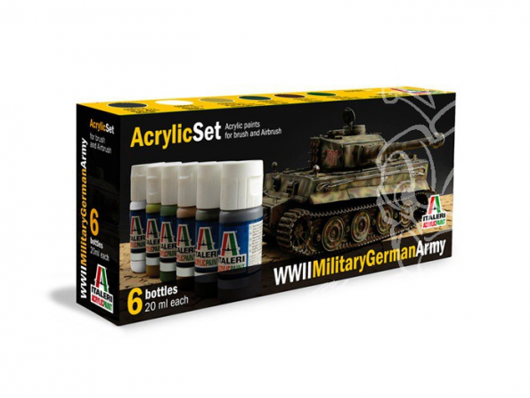 peinture maquette Italeri 433 Set Peintures Chars Allemands WWII