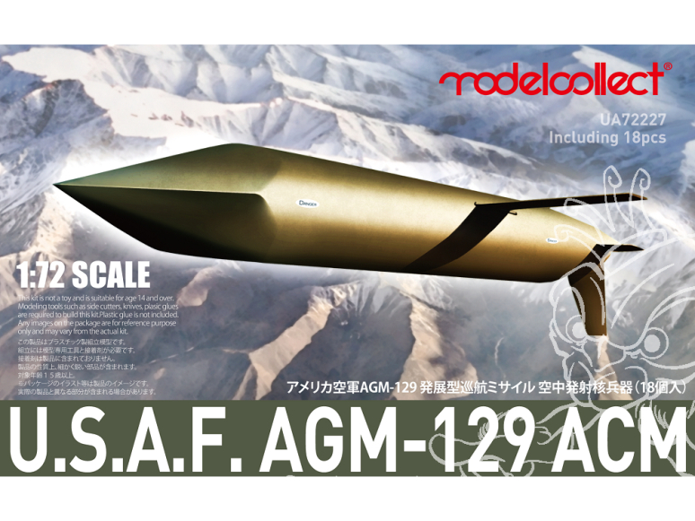 Modelcollect maquette Avion UA72227 Ensemble de 18 missiles américains AGM-129 1/72