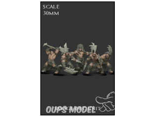 Yedharo Models figurine résine 1153 Unité d'orc sauvages Echelle 30mm