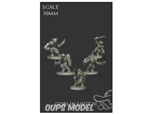 Yedharo Models figurine résine 1269 Unité Goblin Echelle 30mm