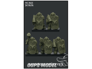 Yedharo Models figurine résine 0903 Unité spéciale Nains blindés Echelle 30mm