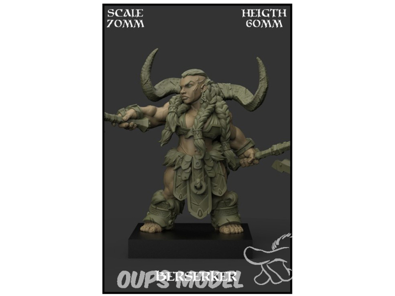 Yedharo Models figurine résine 0934 Personnage berserker Echelle 70mm