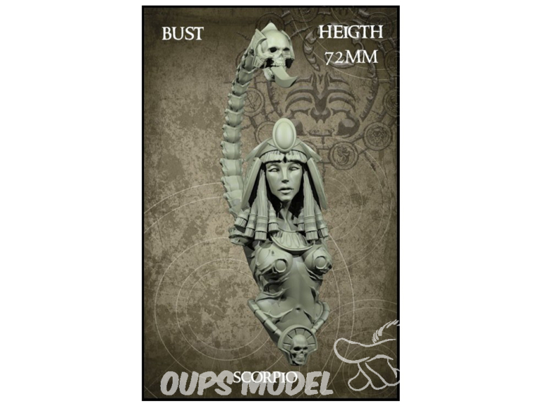 Yedharo Models figurine résine 0200 Buste Zodiaque Scorpion hauteur 72mm