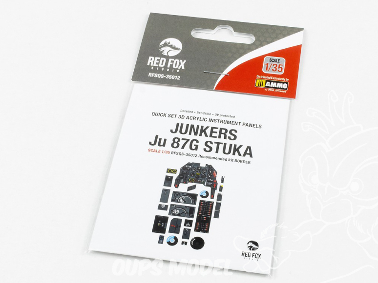 Red Fox Studio Tableaux de bord 3D avion RFQS-35012 Junkers Ju 87G Stuka Border Model 1/35