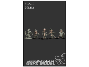 Yedharo Models figurine résine 1382 Unité Goblin femelle Echelle 30mm