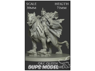 Yedharo Models figurine résine 0811 Reine Orque Montée sur Bête Echelle 30mm