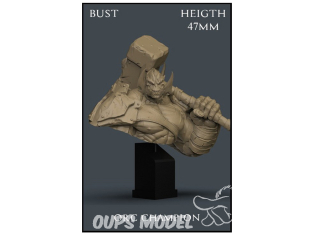 Yedharo Models figurine résine 0897 Buste d'Orc Champion hauteur 47mm