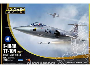 Kinetic maquette avion K48134 F-104A / TF-104 ROCAF Starfighter Kinetic Gold 1/48
