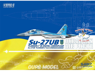 Great Wall Hobby maquette avion S4817 Sukhoi Su-27UBM "Flanker C" Ukrainian Air Force Edition Limitée 1/48