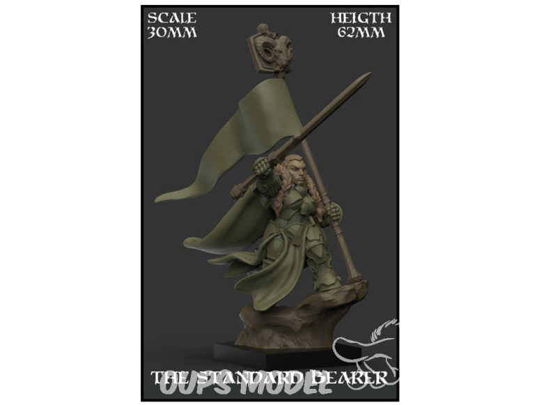 Yedharo Models figurine résine 1351 Le personnage du porte-drapeau Echelle 30mm