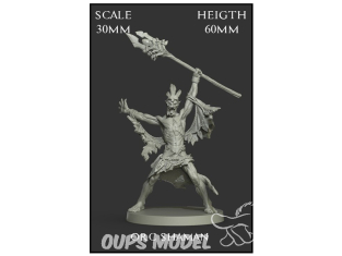 Yedharo Models figurine résine 0781 Orc Shaman Echelle 30mm