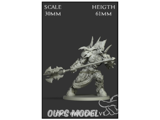 Yedharo Models figurine résine 0965 Orc Warlord V1 Echelle 30mm