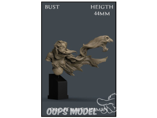 Yedharo Models figurine résine 0927 Buste de chaman femelle orc hauteur 44mm