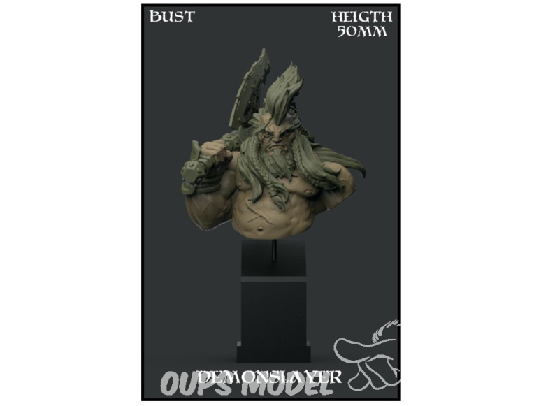 Yedharo Models figurine résine 0699 Buste Tueur de démons hauteur 50mm