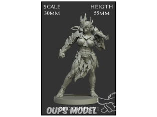 Yedharo Models figurine résine 0996 Orc Reine V1 Echelle 30mm
