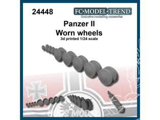 FC MODEL TREND accessoire résine 24448 Roues usées Panzer II 1/24