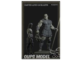 Yedharo Models figurine résine 1702 David et goliath Echelle 70mm