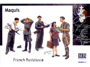 Master Box maquette militaire 3551 MAQUIS, RESISTANTS FRANCAIS 1/35