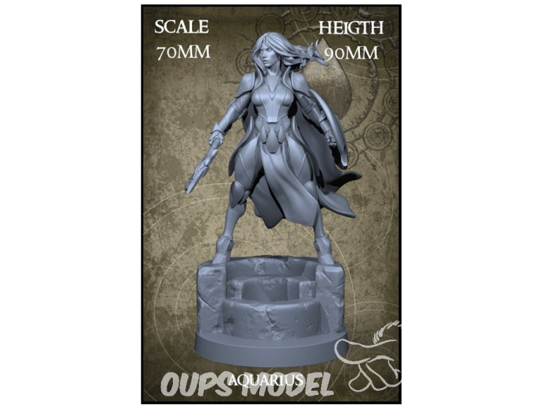 Yedharo Models figurine résine 0088 Zodiaque Verseau echelle 70mm