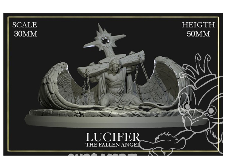 Yedharo Models figurine résine 0569 Lucifer l'ange déchu Echelle 30mm
