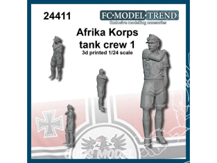 FC MODEL TREND figurine résine 24411 Equipage de char 1 Afrika Korps 1/24