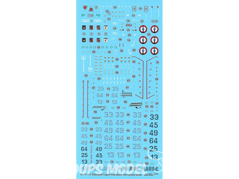 Decalques Berna decals BD72-129 Dassault Super Etendard 1/72