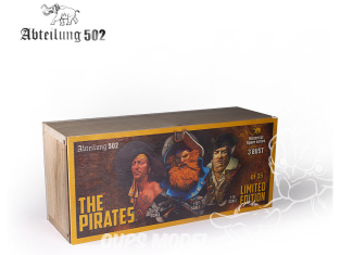 Abteilung 502 figurine ABT1029 BUSTES DE PIRATE COFFRET BOIS DE LUXE EDITION LIMITEE