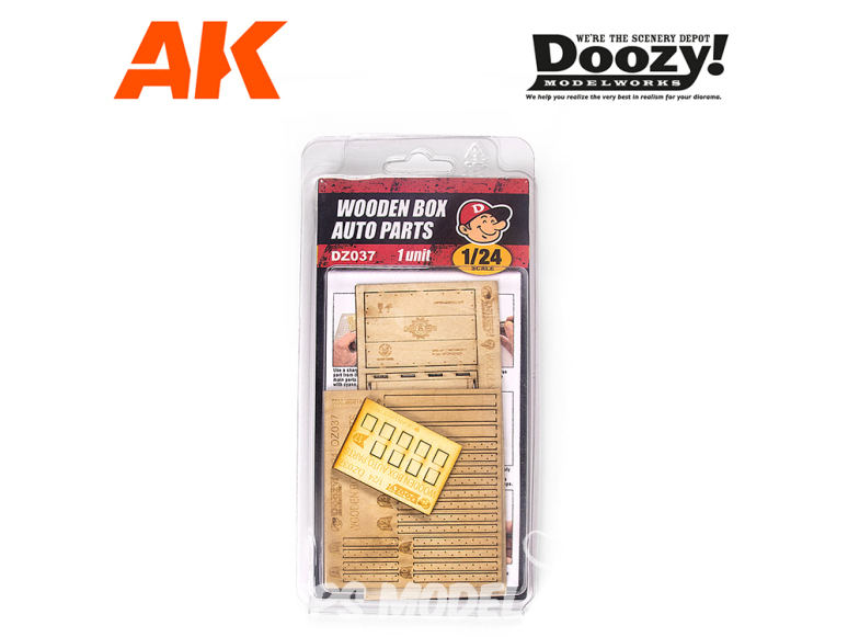 Ak Interactive Doozy DZ037 CAISSES EN BOIS DÉCOUPÉES AU LASER POUR PIÈCES AUTO 1/24