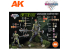 Ak interactive peinture acrylique 3G Set AK11768 BATTLE ORC SET DE DÉMARRAGE WARGAME 14 COULEURS ET 1 FIGURE