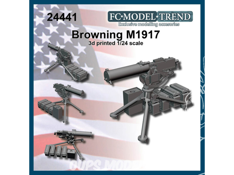 FC MODEL TREND accessoire résine 24441 Browning M1917 1/24