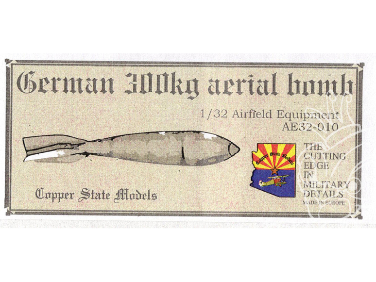 Copper State Models acessoire avion AE32-010 Bombes aériennes allemandes 300kg 1/32